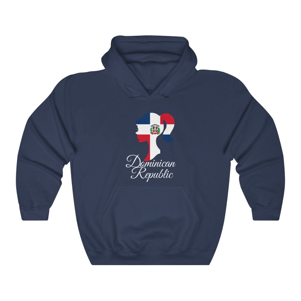Dominican Republic Girl Flag Hoodie Sweatshirt 2 - Unisex