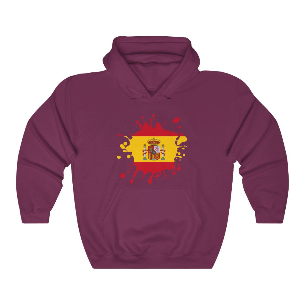 Spain Splat Flag Hoodie Sweatshirt - Unisex