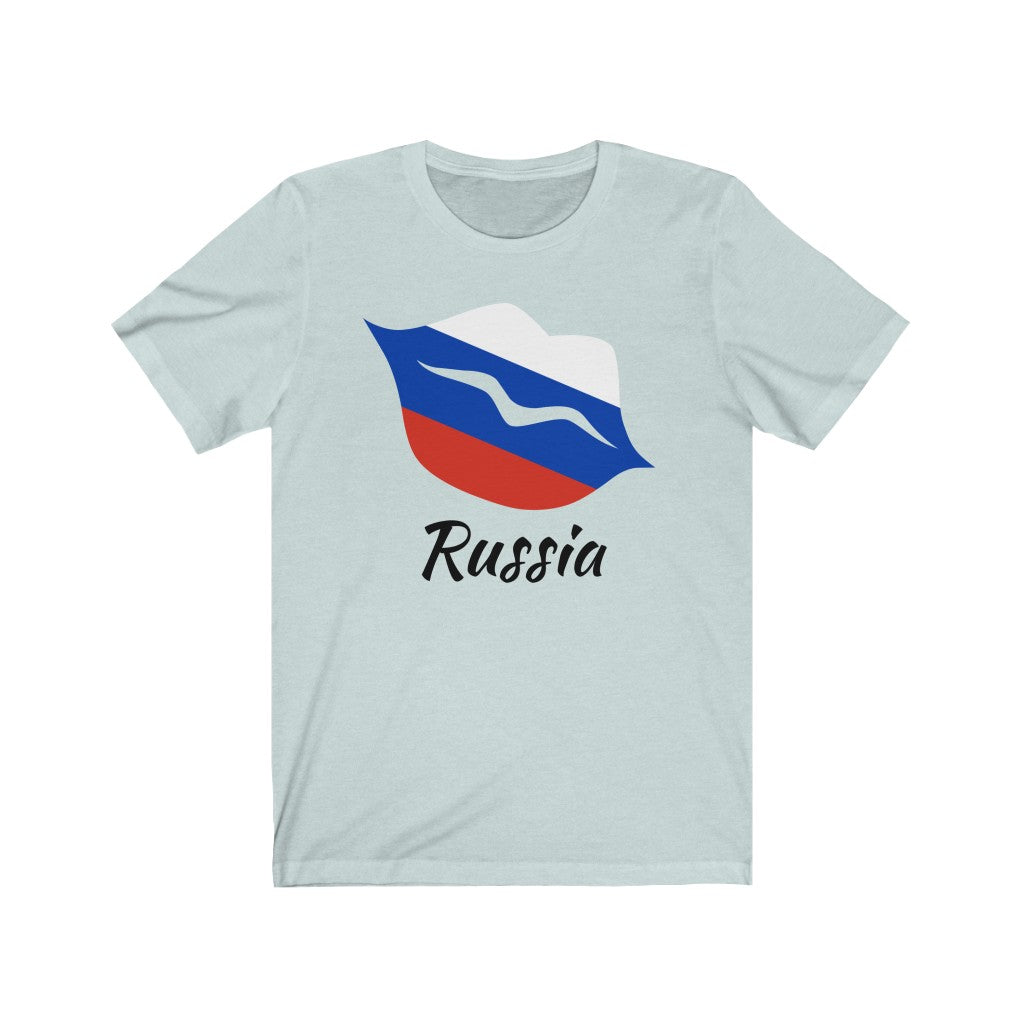 Russia Lips Flag Premium Tee 1 - Unisex