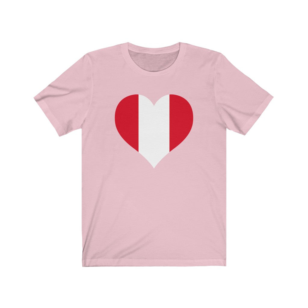 Peru Heart Flag Premium Tee - Unisex