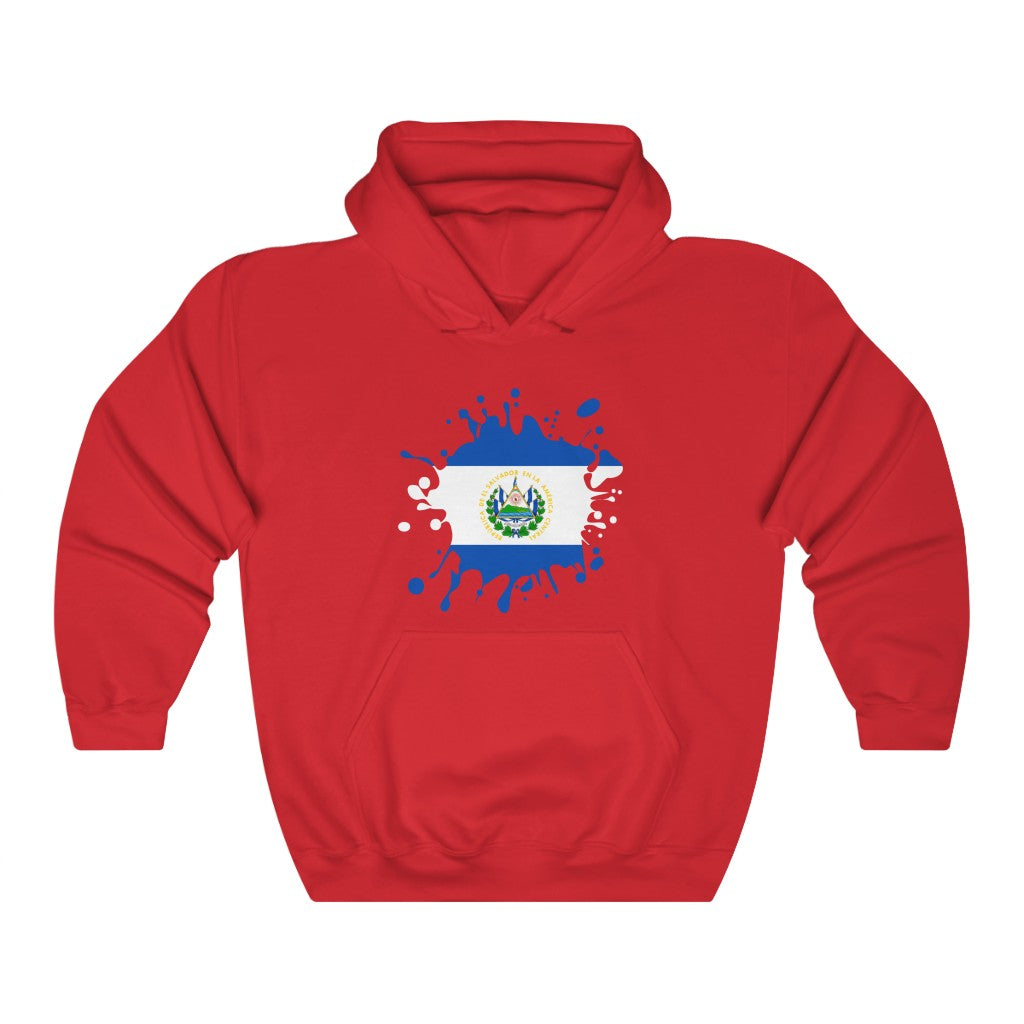 El Salvador Splat Flag Hoodie Sweatshirt - Unisex