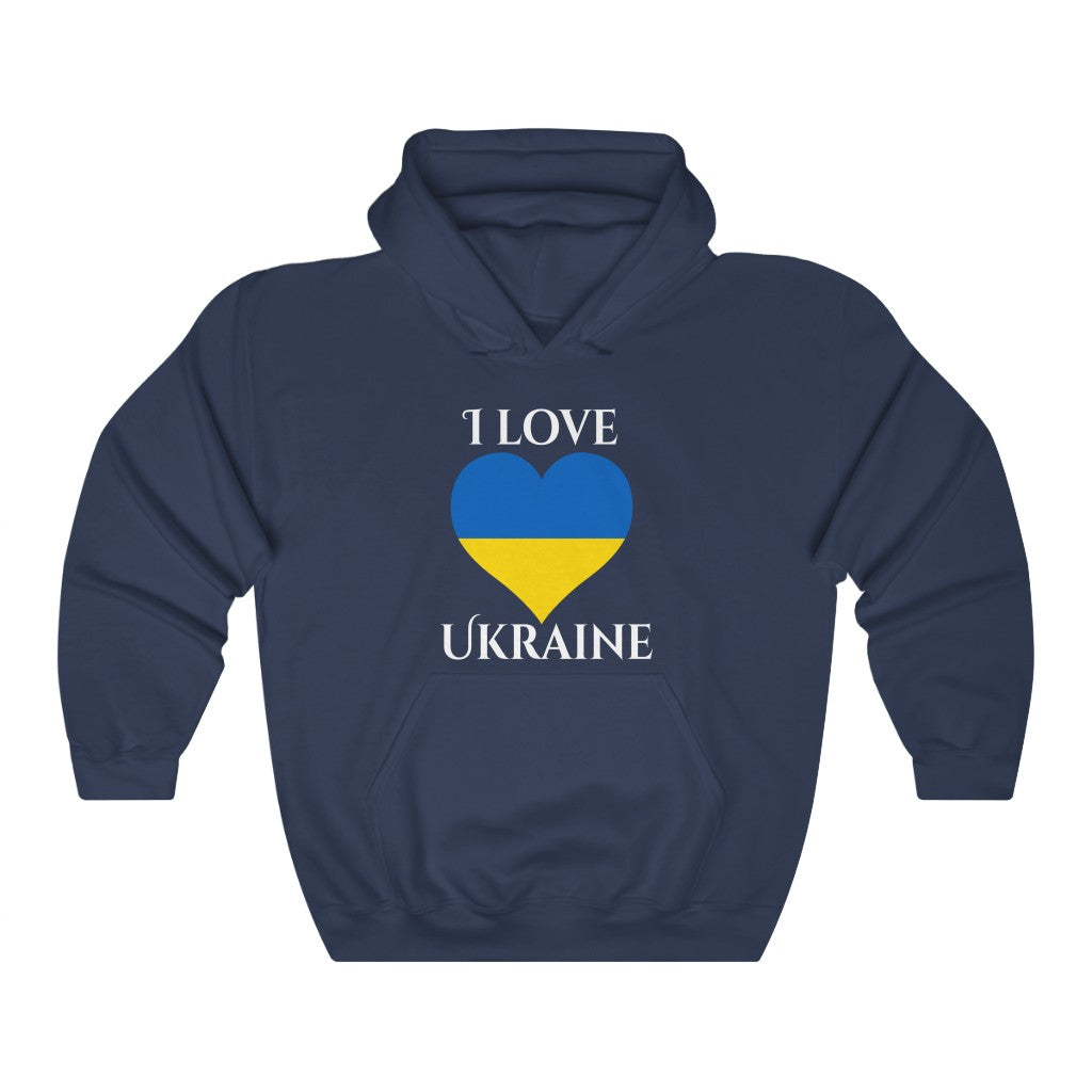 Ukraine Heart Flag Hoodie Sweatshirt 2 - Unisex