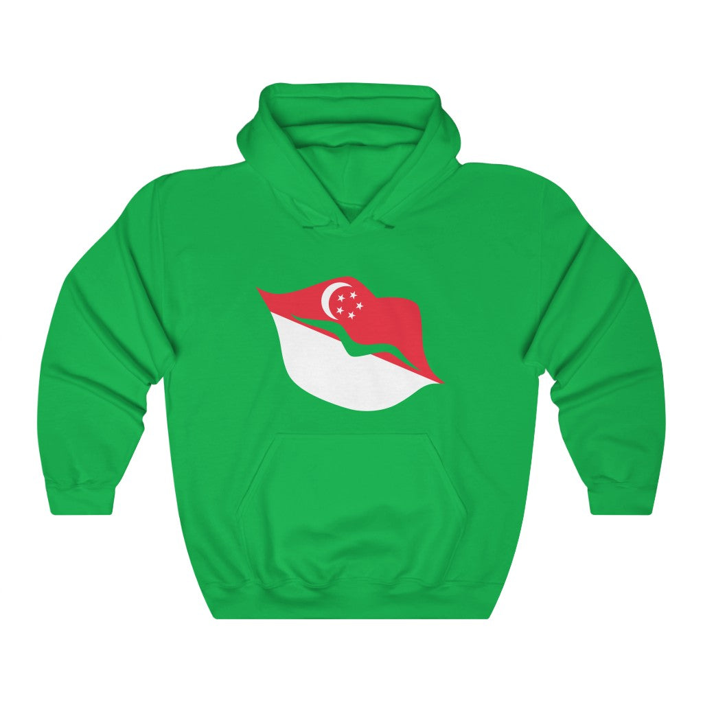 Singapore Lips Flag Hoodie Sweatshirt - Unisex
