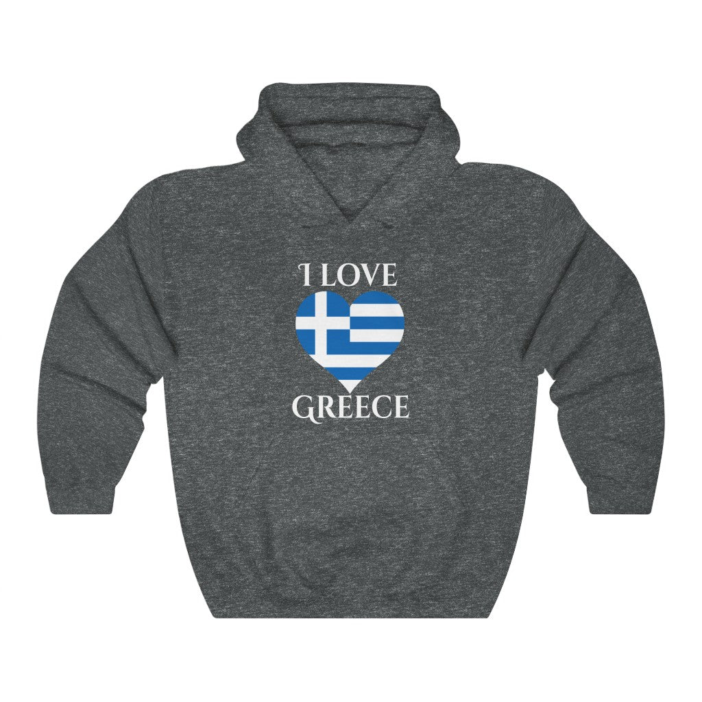 Greece Heart Flag Hoodie Sweatshirt 2 - Unisex