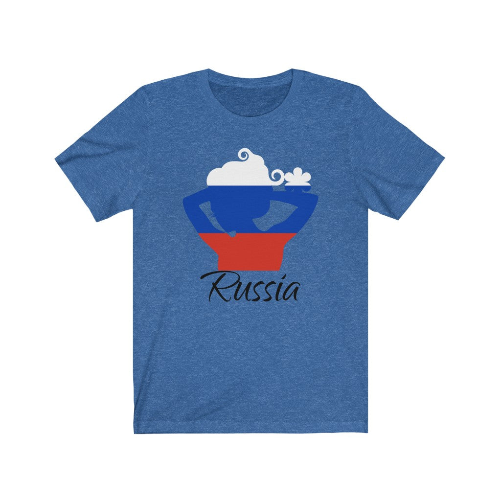 Russia Lady Flag Premium Tee 1 - Unisex