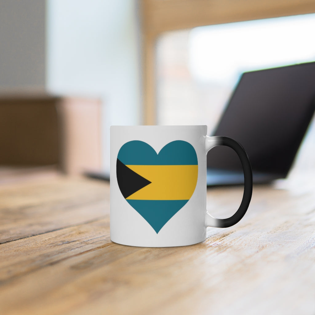 Bahamas Heart Color Changing Mug