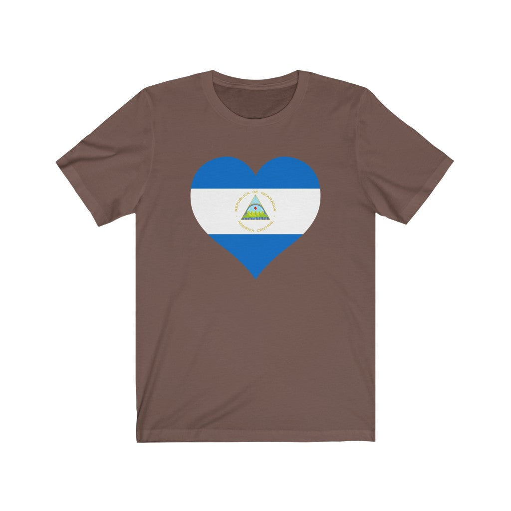 Nicaragua Heart Flag Premium Tee - Unisex