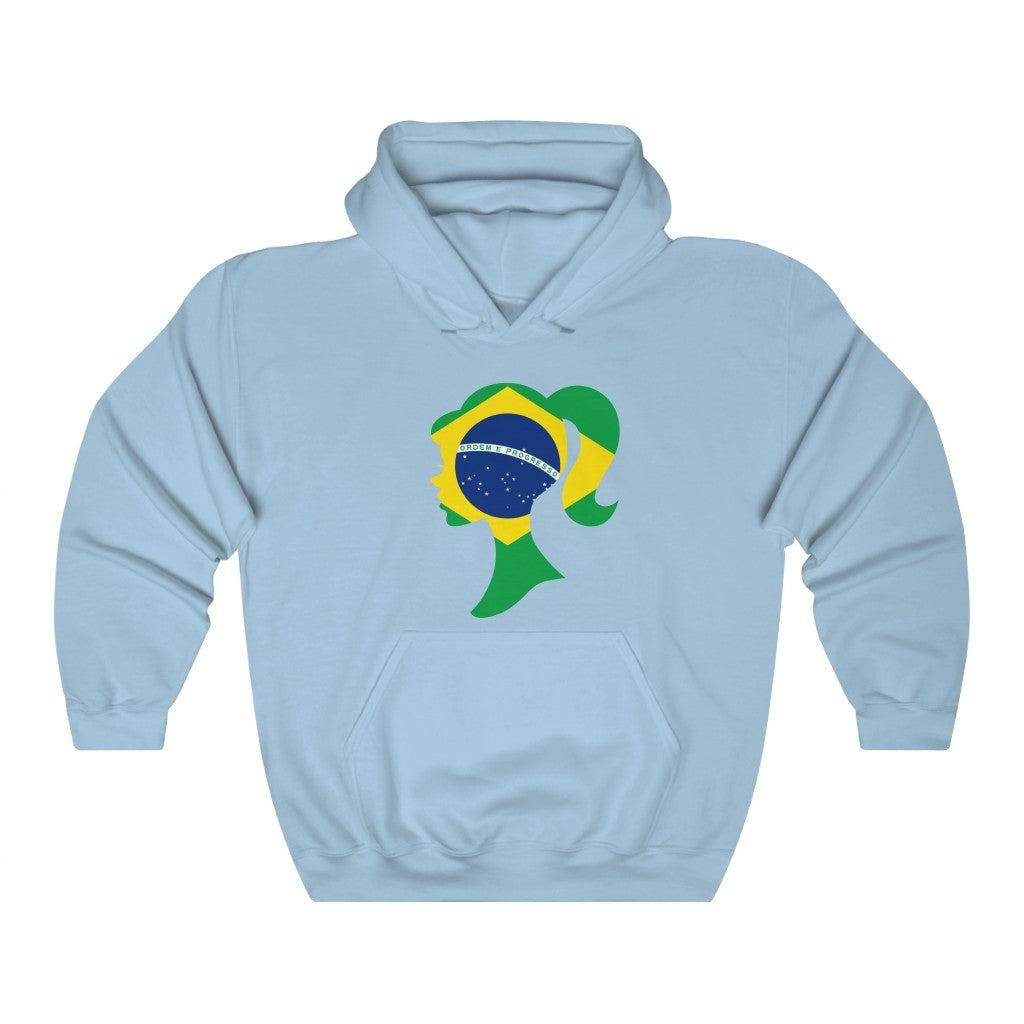 Brazil Girl Flag Hoodie Sweatshirt - Unisex