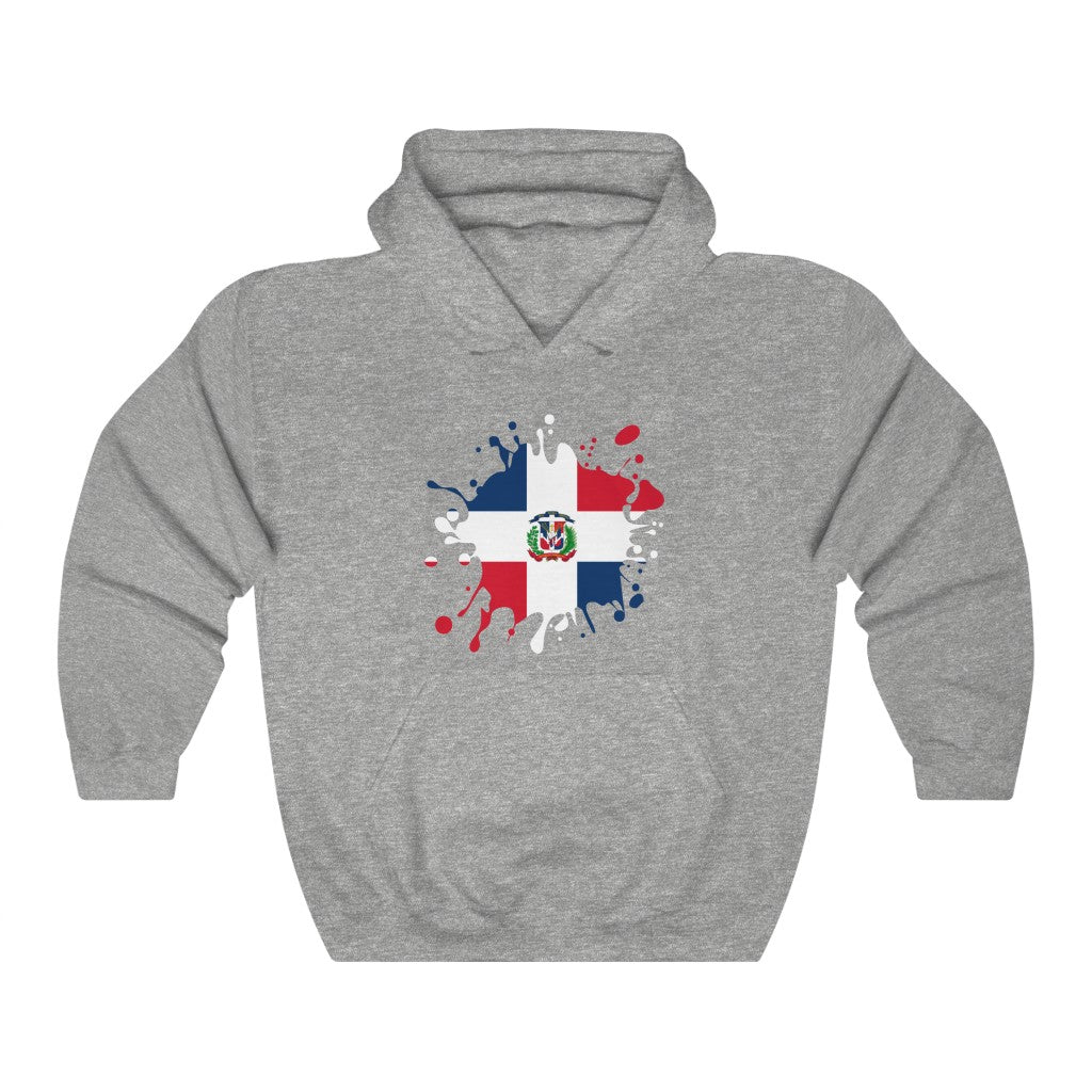 Dominican Republic Splat Flag Hoodie Sweatshirt - Unisex