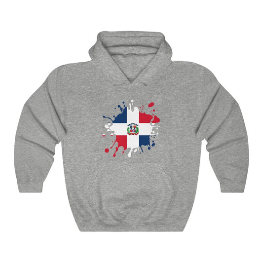Dominican Republic Splat Flag Hoodie Sweatshirt - Unisex