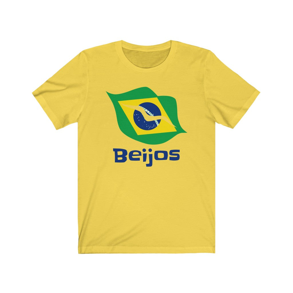 Brazil (Beijos) Lips Flag Premium Tee 1c - Unisex