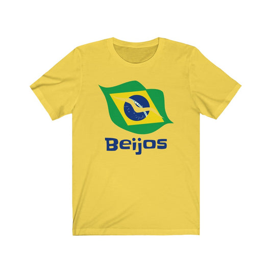 Brazil (Beijos) Lips Flag Premium Tee 1c - Unisex