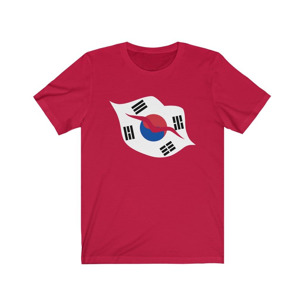 South Korea Lips Flag Premium Tee - Unisex