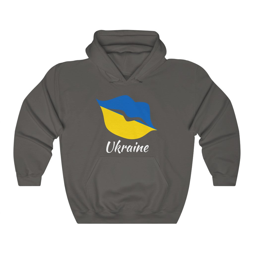 Ukraine Lips Flag Hoodie Sweatshirt 2 - Unisex