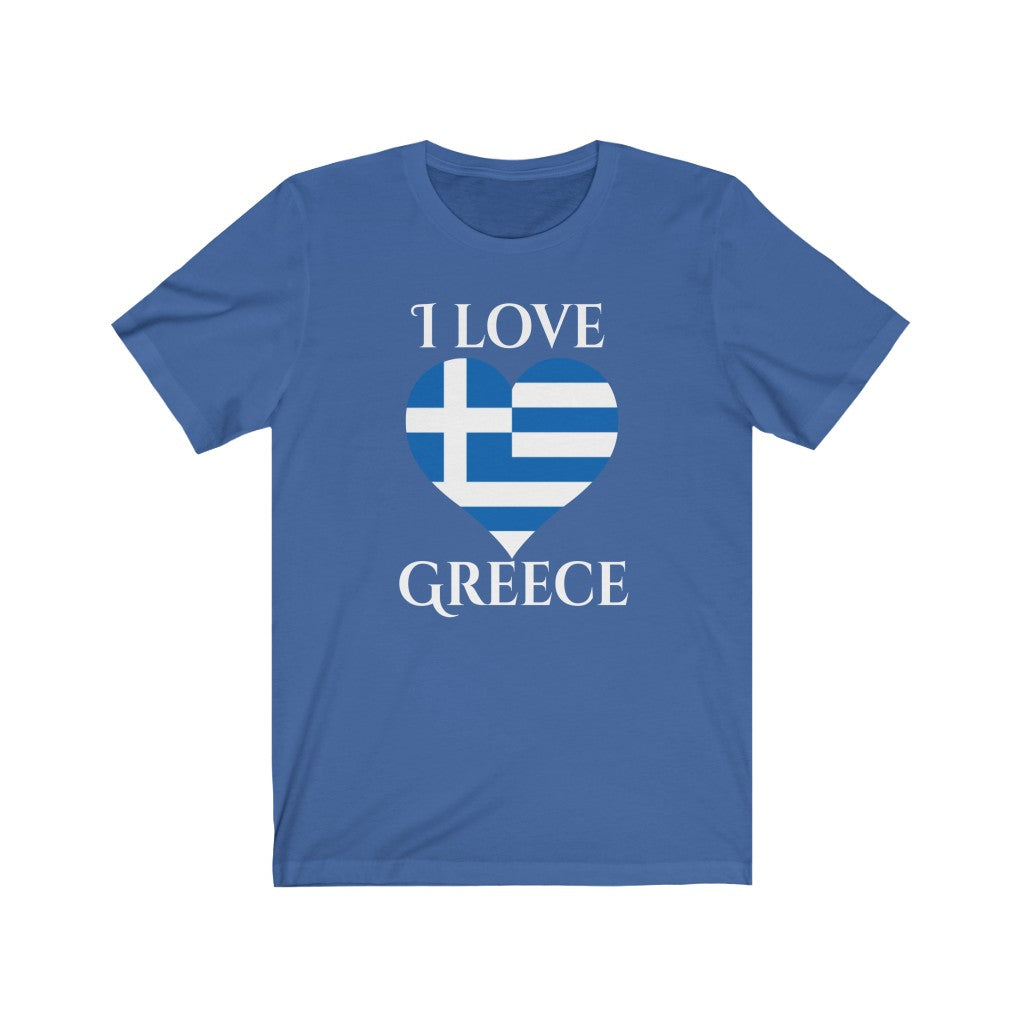 Greece Heart Flag Premium Tee 2 - Unisex