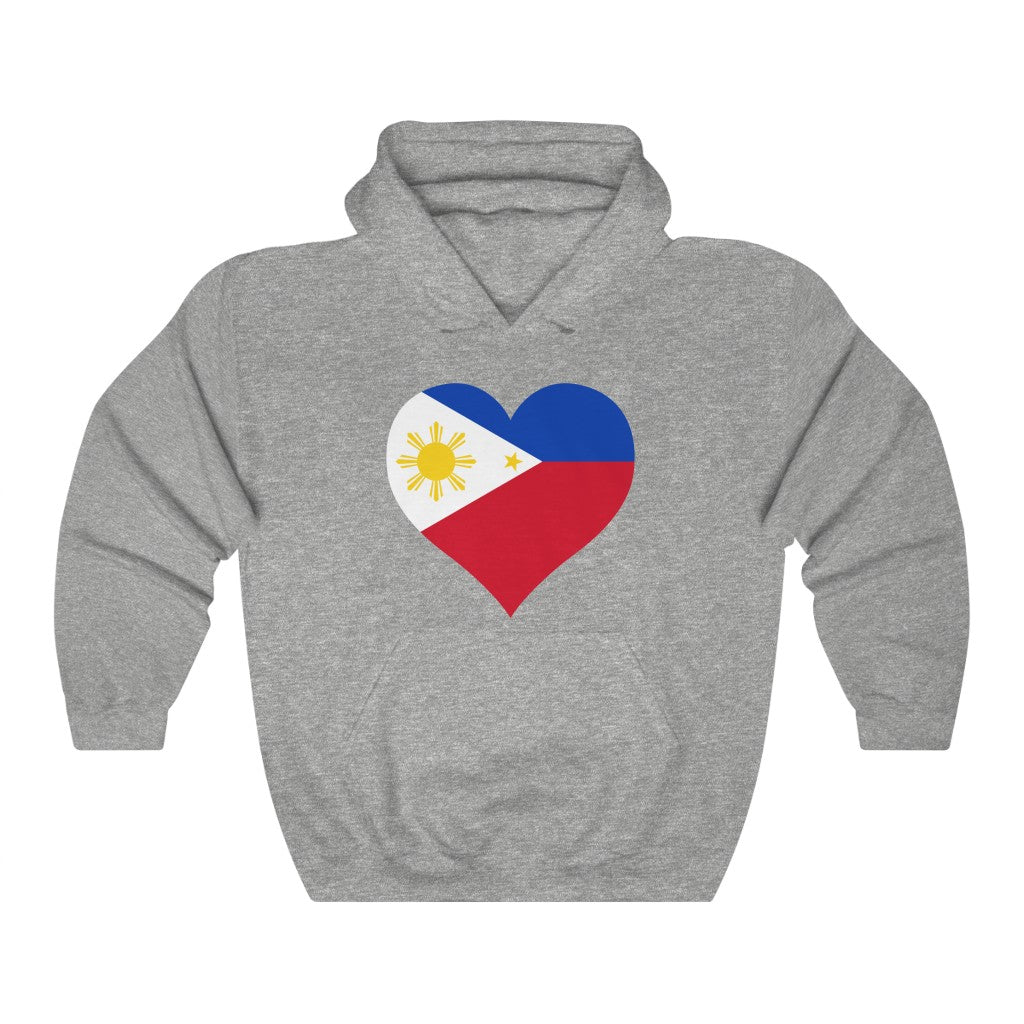 Philippines Heart Flag Hoodie Sweatshirt - Unisex
