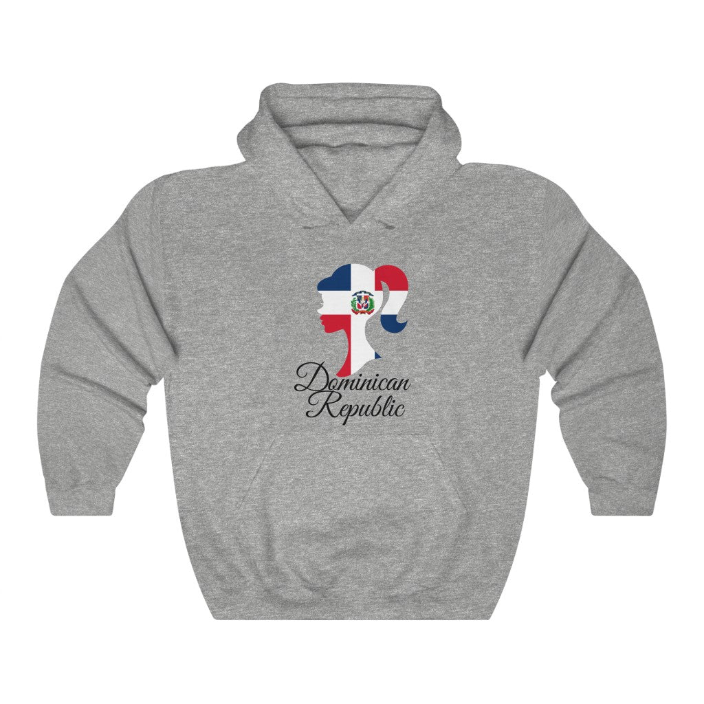 Dominican Republic Girl Flag Hoodie Sweatshirt 1 - Unisex