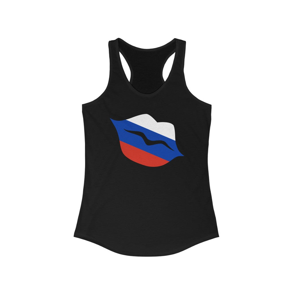Russia Lips Flag Tank - Women