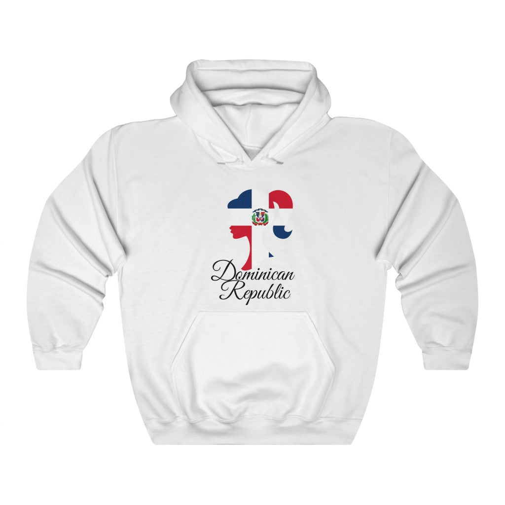 Dominican Republic Girl Flag Hoodie Sweatshirt 1 - Unisex