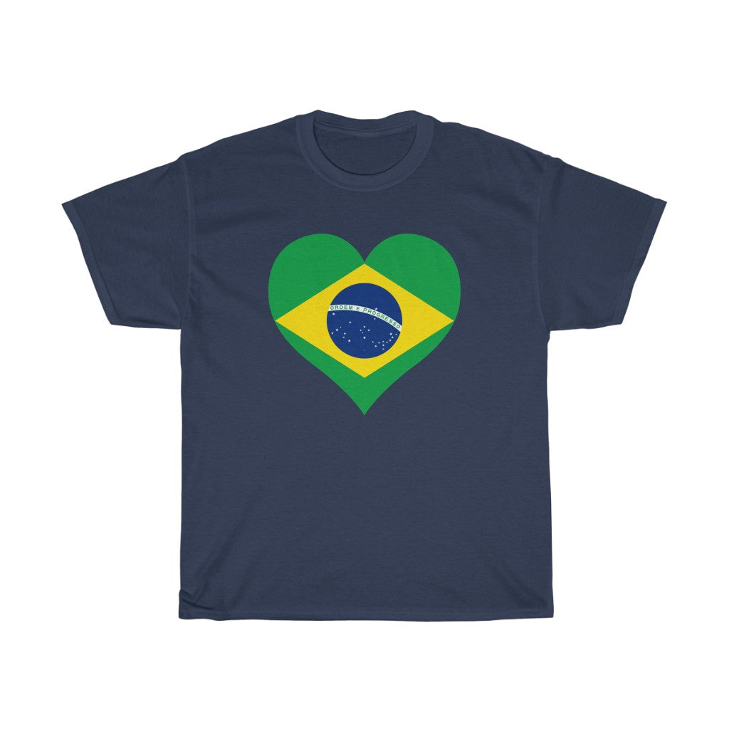 Brazil Heart Flag Standard Tee - Unisex