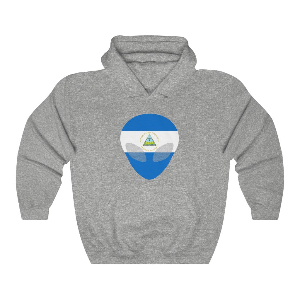 Nicaragua Alien Flag Hoodie Sweatshirt - Unisex