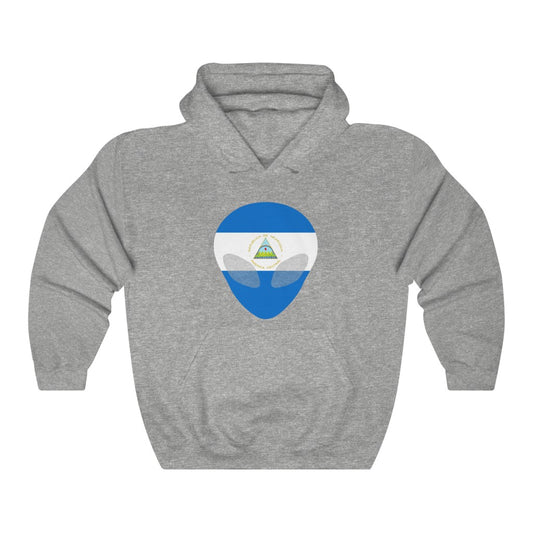 Nicaragua Alien Flag Hoodie Sweatshirt - Unisex
