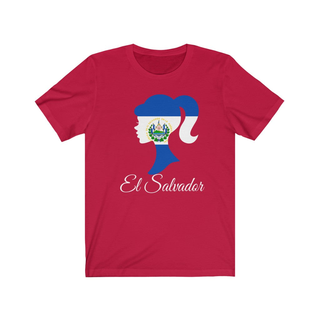 El Salvador Girl Flag Premium Tee 2 - Unisex
