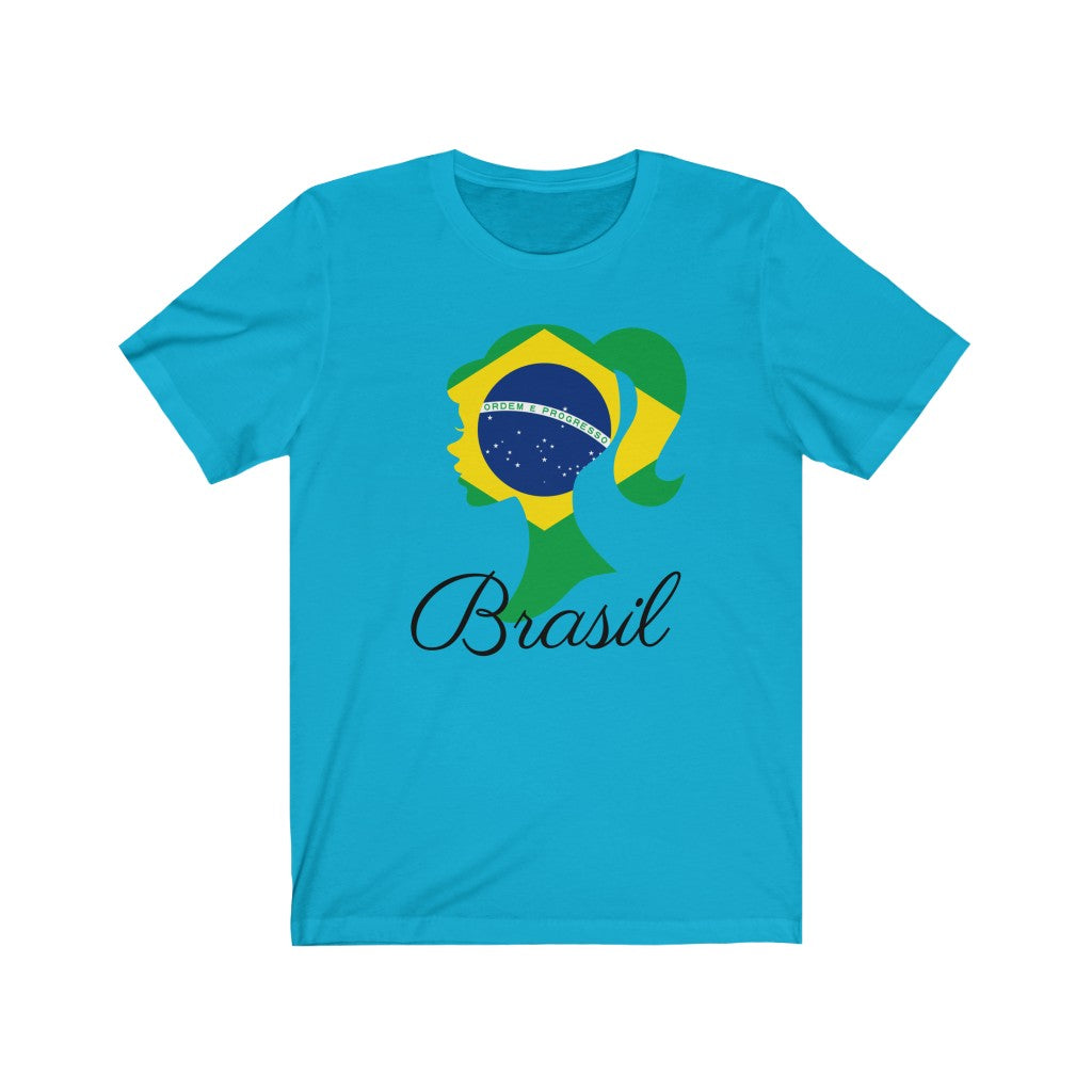 Brazil (Brasil) Girl Flag Premium Tee 1 - Unisex