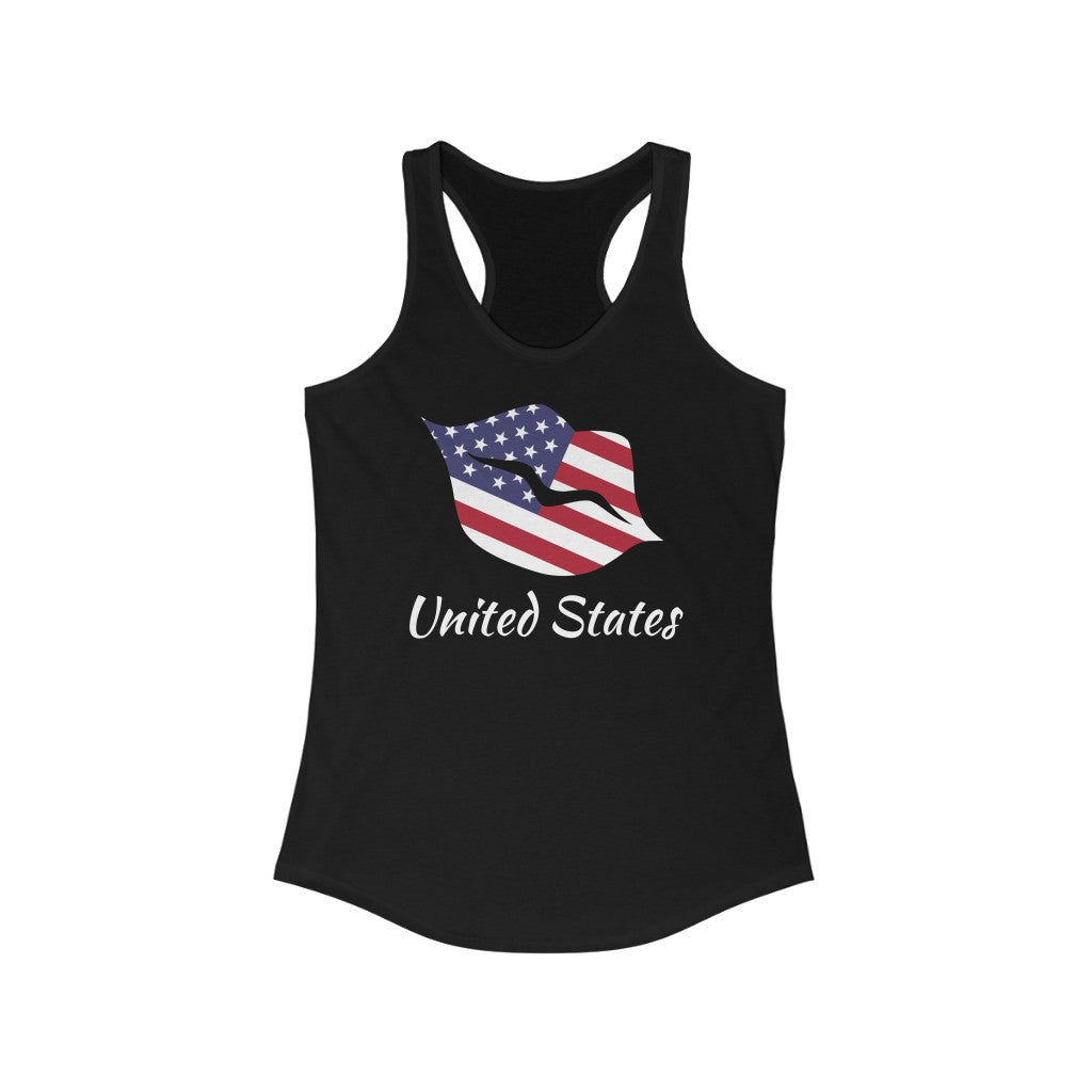 United States of America Lips Flag Tank 2 - Women
