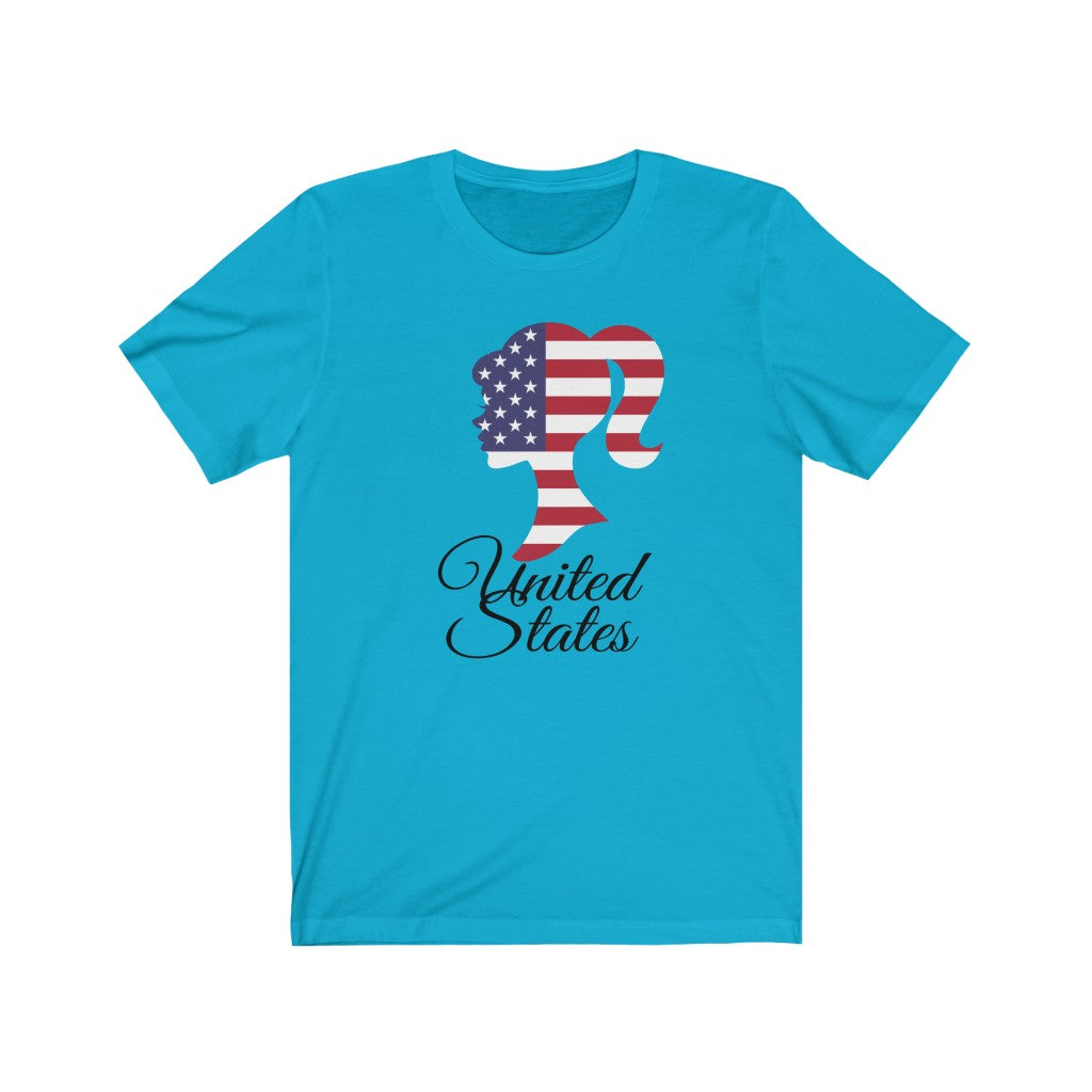 United States of America Girl Flag Premium Tee 1 - Unisex