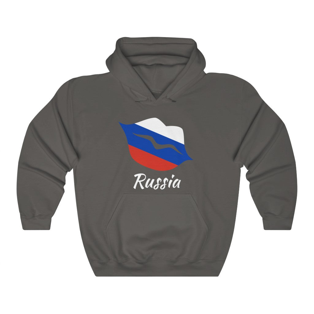 Russia Lips Flag Hoodie Sweatshirt 2 - Unisex