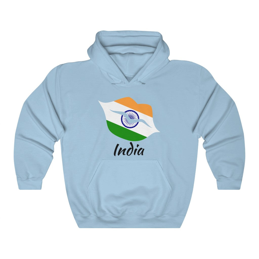 India Lips Flag Hoodie Sweatshirt 1 - Unisex