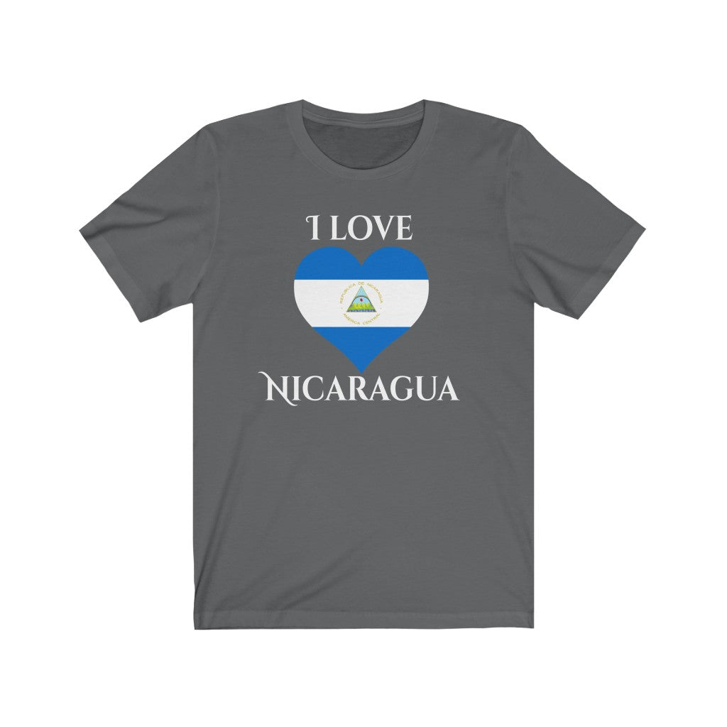 Nicaragua Heart Flag Premium Tee 2 - Unisex