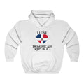 Dominican Republic Heart Flag Hoodie Sweatshirt 1 - Unisex