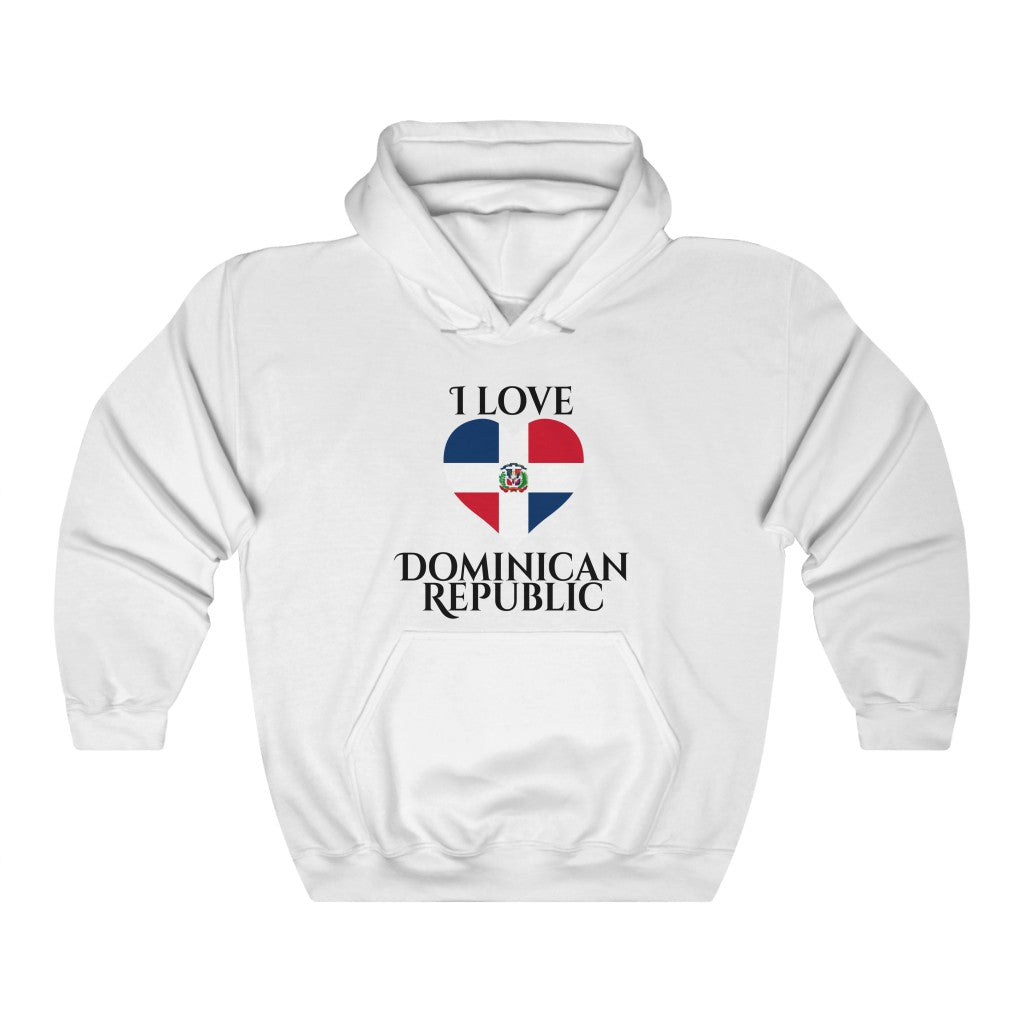 Dominican Republic Heart Flag Hoodie Sweatshirt 1 - Unisex