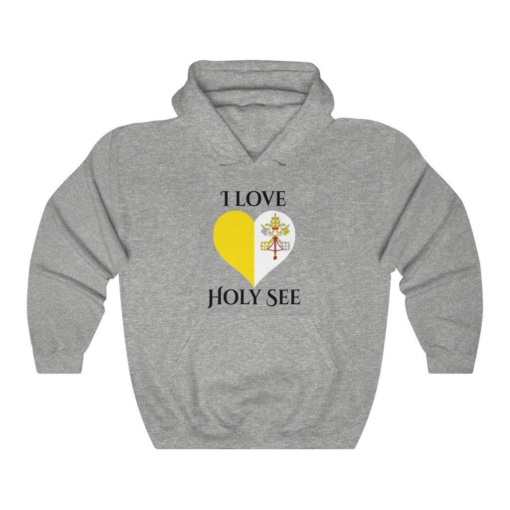 Holy See Heart Flag Hoodie Sweatshirt 1 - Unisex