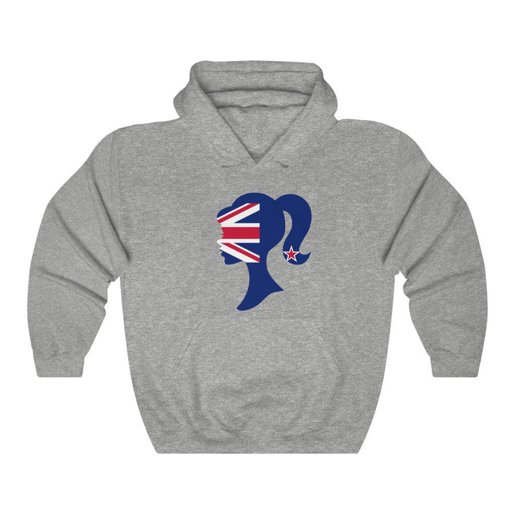 New Zealand Girl Flag Hoodie Sweatshirt - Unisex