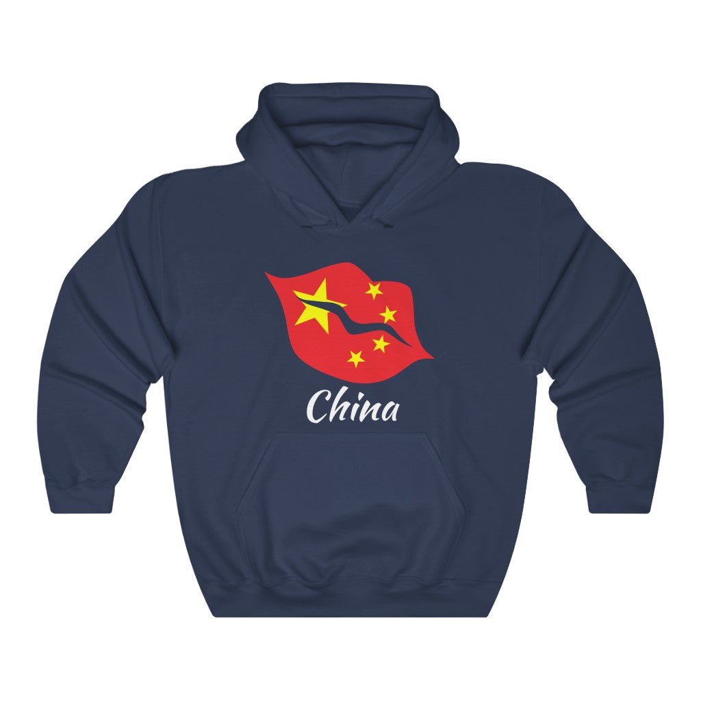 China Lips Flag Hoodie Sweatshirt 2 - Unisex