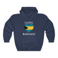 Bahamas Heart Flag Hoodie Sweatshirt 2 - Unisex