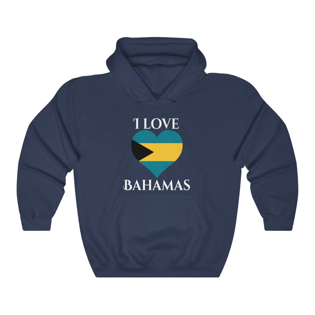 Bahamas Heart Flag Hoodie Sweatshirt 2 - Unisex