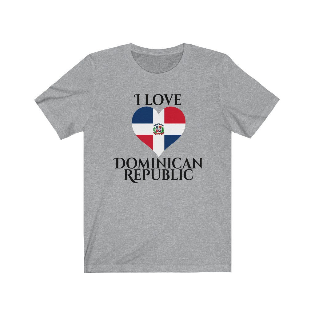 Dominican Republic Heart Flag Premium Tee 1 - Unisex
