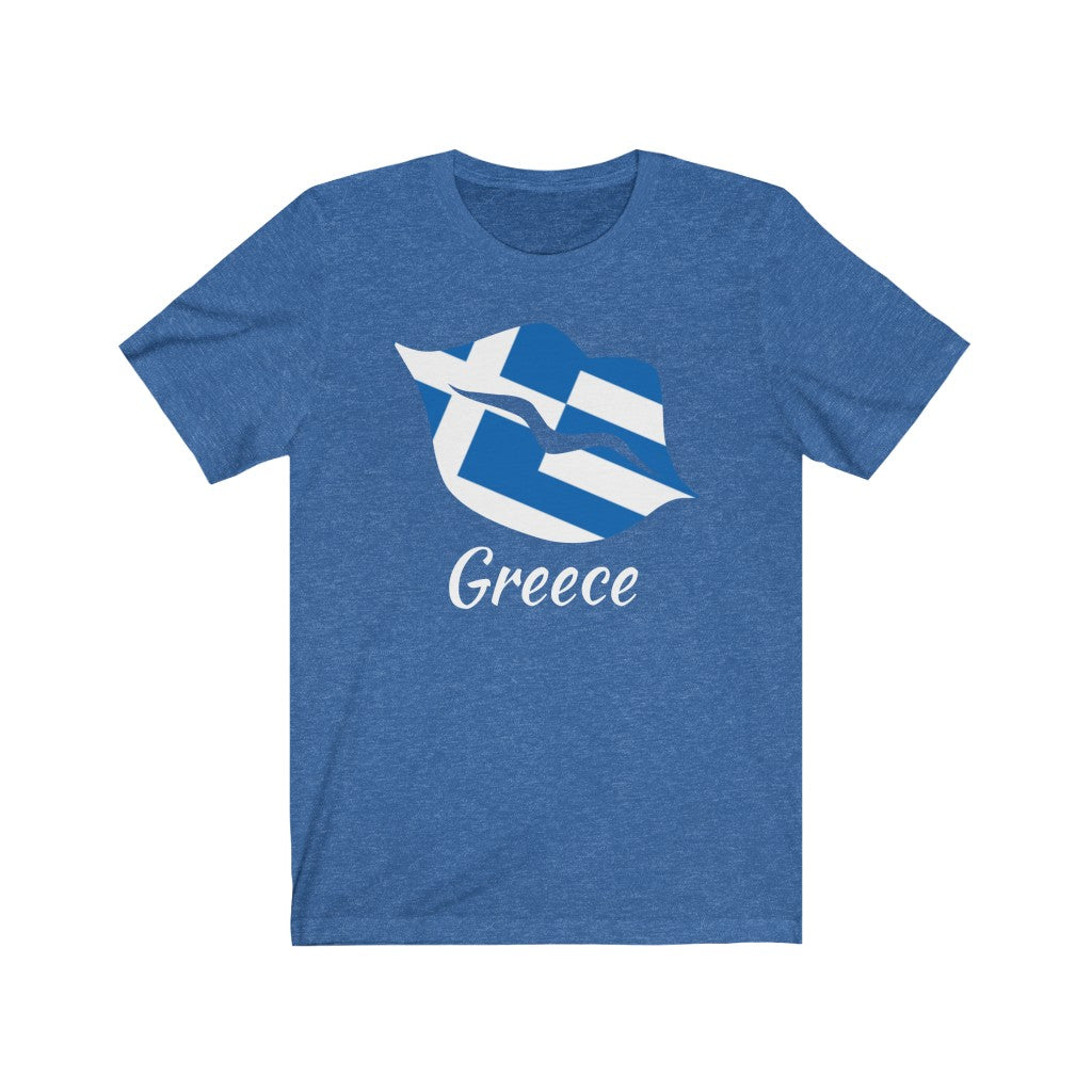 Greece Lips Flag Premium Tee 2 - Unisex