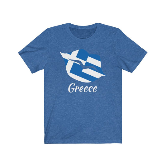 Greece Lips Flag Premium Tee 2 - Unisex