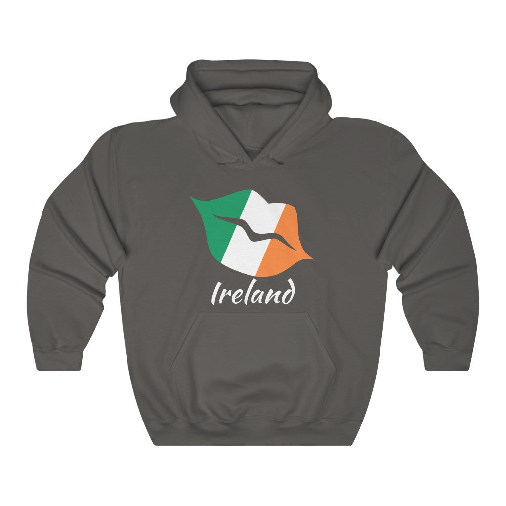 Ireland Lips Flag Hoodie Sweatshirt 2 - Unisex