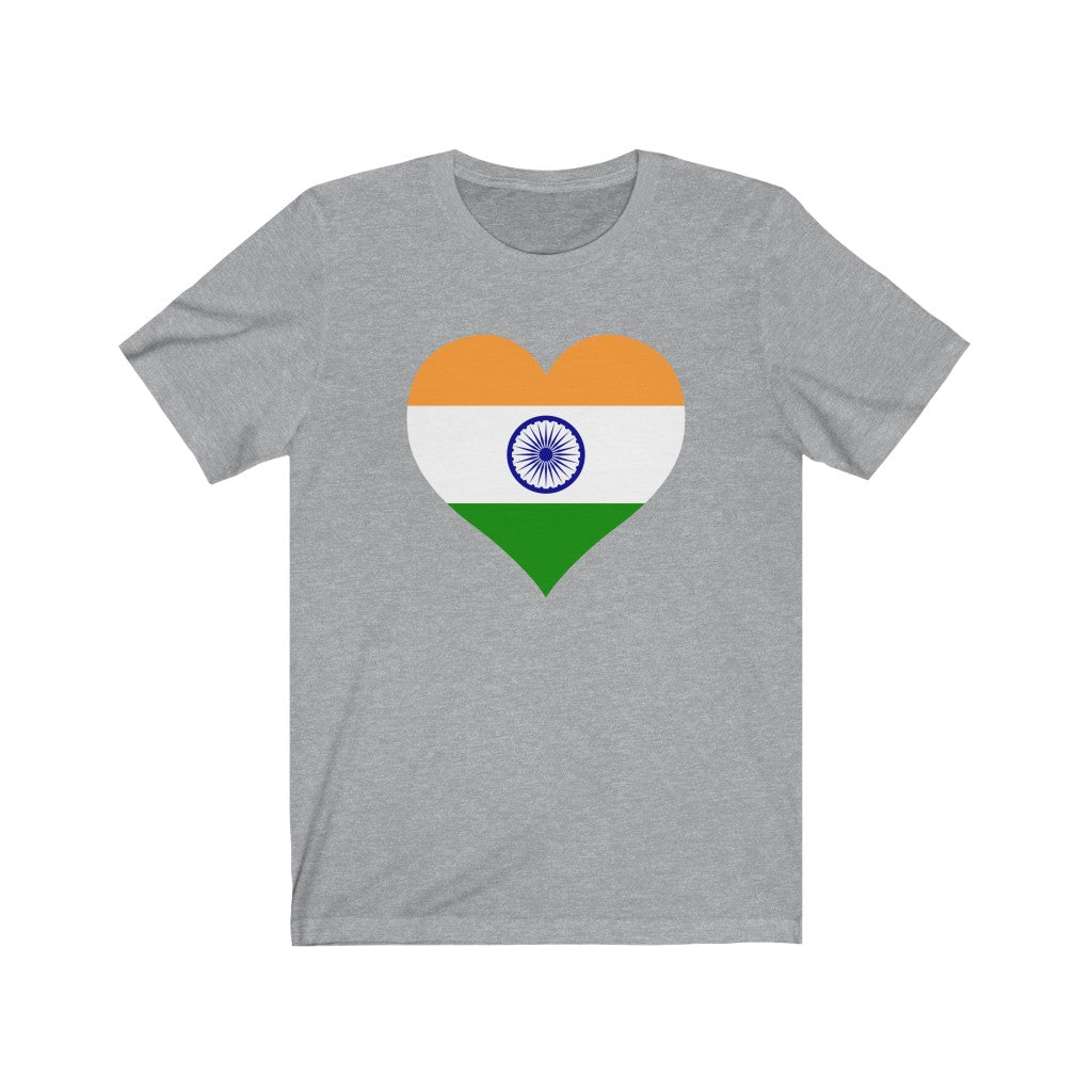 India Heart Flag Premium Tee - Unisex