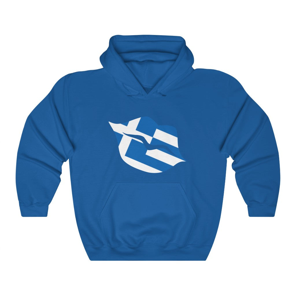 Greece Lips Flag Hoodie Sweatshirt - Unisex