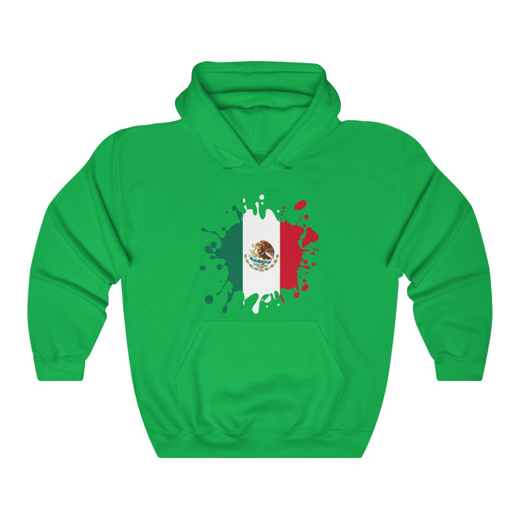 Mexico Splat Flag Hoodie Sweatshirt - Unisex
