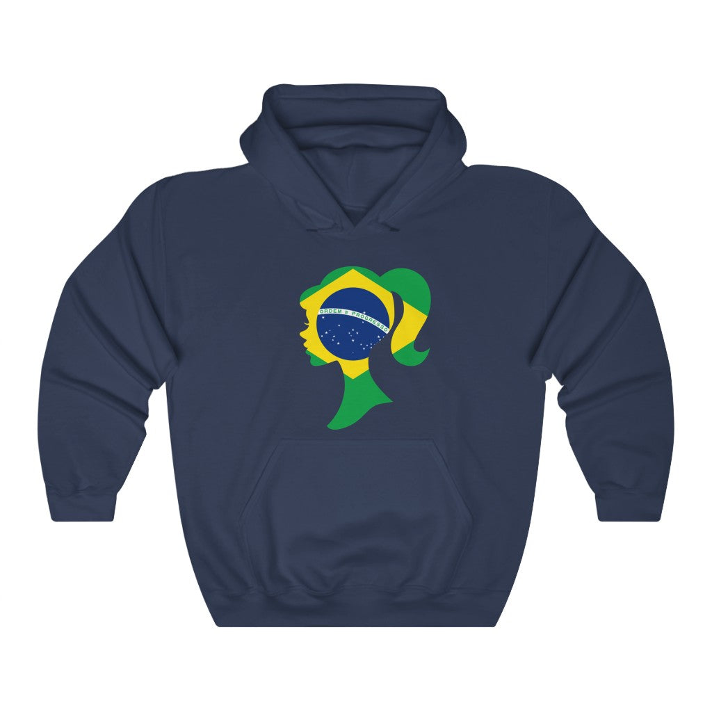 Brazil Girl Flag Hoodie Sweatshirt - Unisex