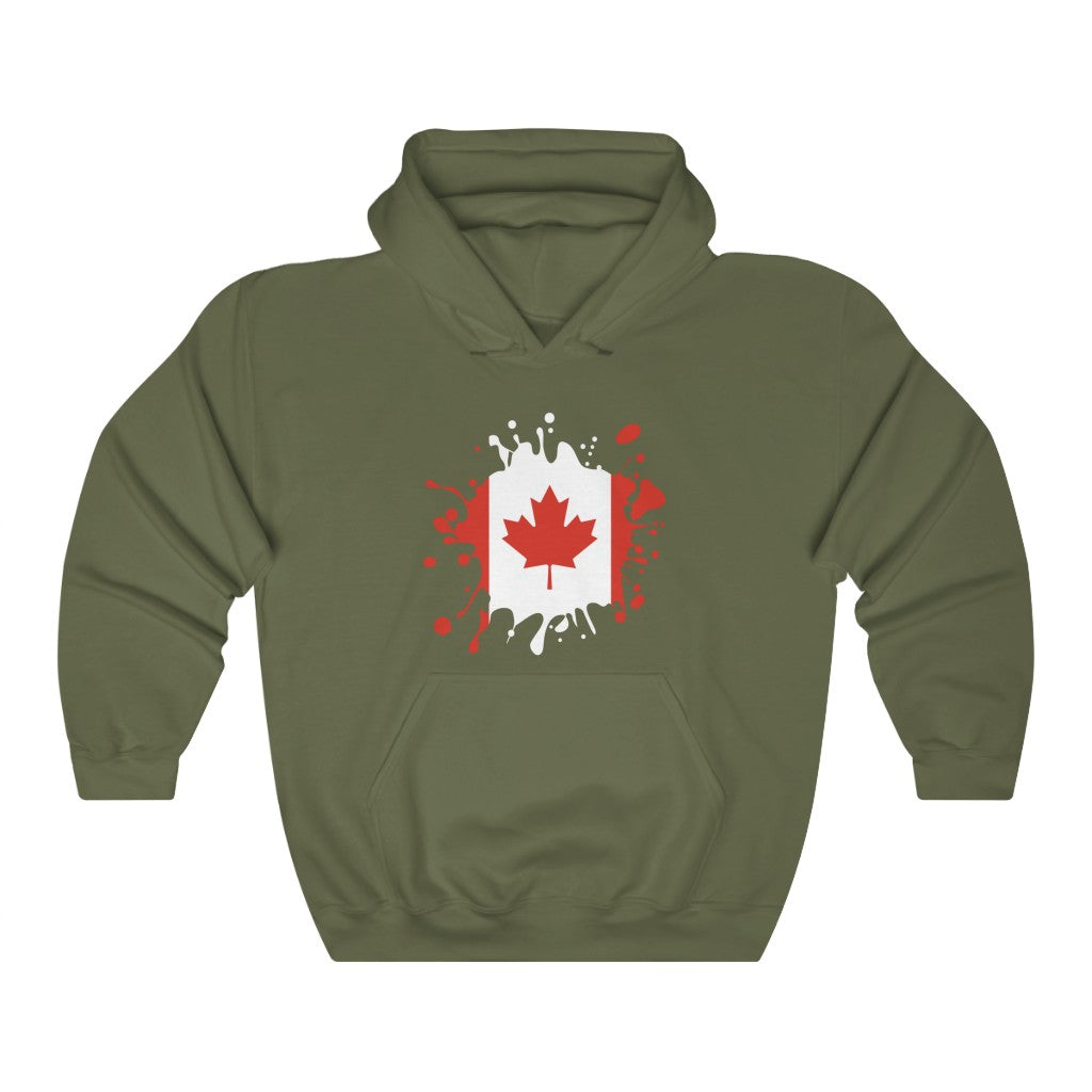 Canada Splat Flag Hoodie Sweatshirt - Unisex
