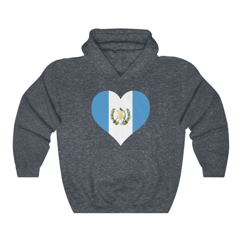 Guatemala Heart Flag Hoodie Sweatshirt - Unisex